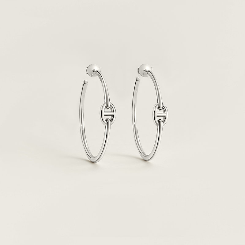 Chaine d'ancre Enchainee earrings, large model | Hermès Mainland China